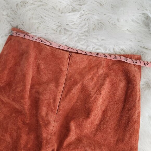 Gretchen Scott Leather Skirt‎ Women Sz Small Washable Suede Straight Pencil - Picture 6 of 15